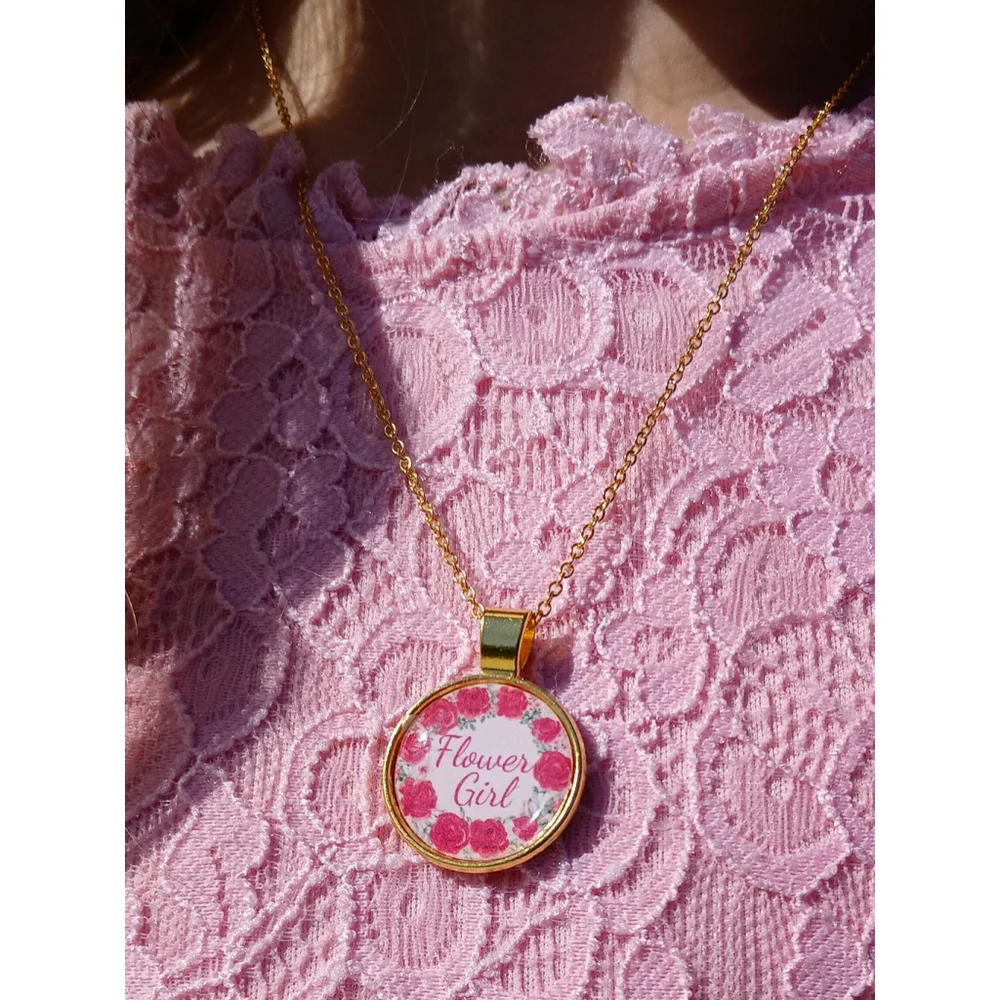 Flower Girl Necklace: Wedding Keepsake Gift